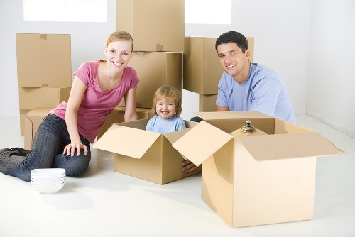Office removals planning in Hayes with moving boxes and workspace preparation