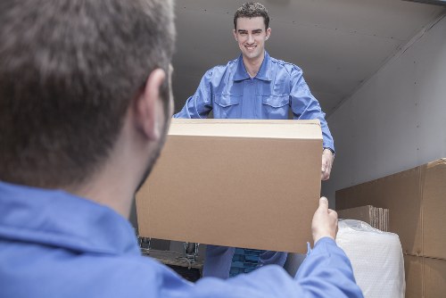 Professional house removals in Hayes with moving van and packed boxes